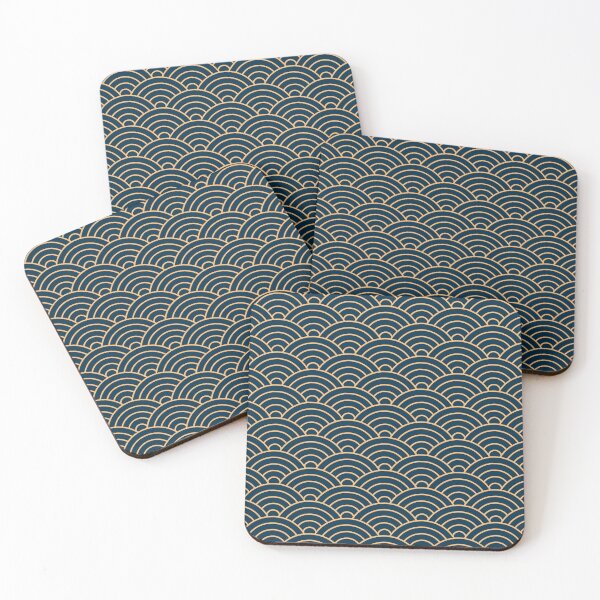 Item preview, Seigaiha waves pattern - dark blue designed and sold by BattaAnastasia.