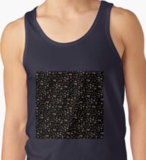 White brown watercolor specks on a black background Tank Top