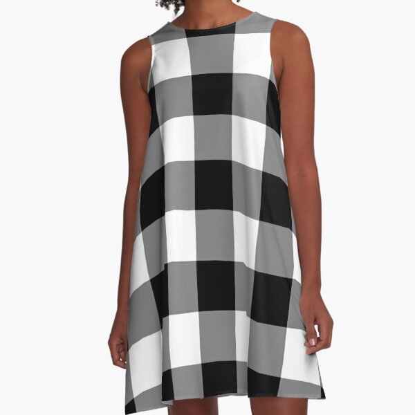 blue buffalo plaid dress