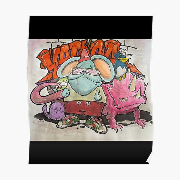 Fanky Graffiti Mural Art And Street Art Poster For Sale By Streetgraffiti Redbubble 4947