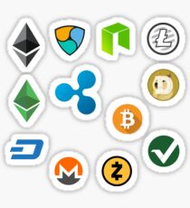 Crypto-Band # 1 (BTC, LTC, ETH, ETC, DASH, DOG, VTC, XEM, NEM, XRP, ZEC, NEO) Sticker