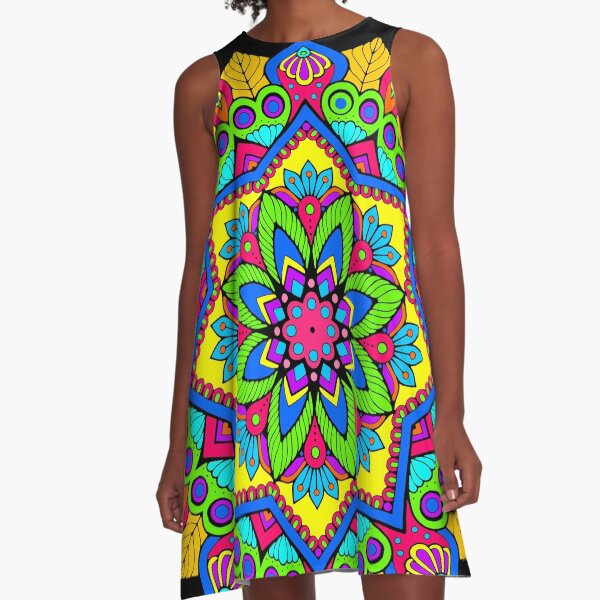 Item preview, Bright Colorful Floral Mandala Art designed and sold by Alondra.