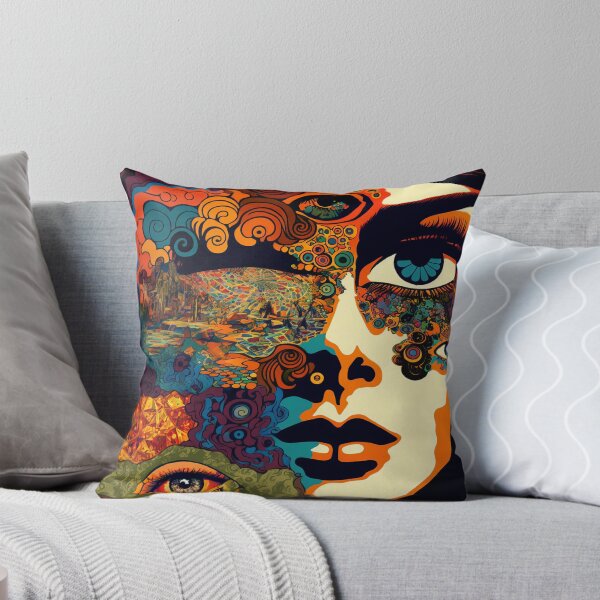 Item preview, Psychodelic Half Face With Random Eyes designed and sold by kansaikate.