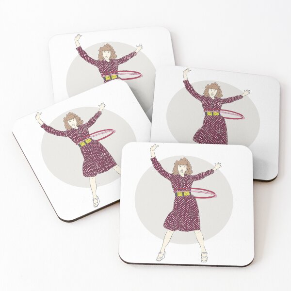 Item preview, Office girl with hula hoop designed and sold by unitoutlines.