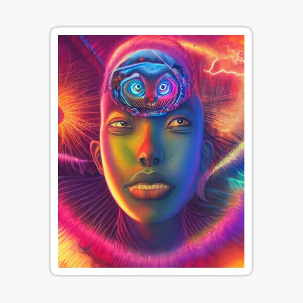 "VR WORLDS" Sticker for Sale by RamdomAiArt Redbubble