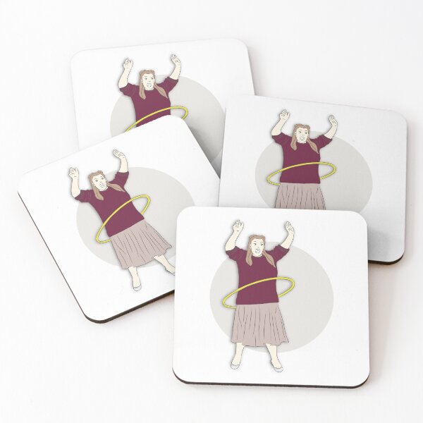 Item preview, chubby girl playing hula hoop designed and sold by unitoutlines.