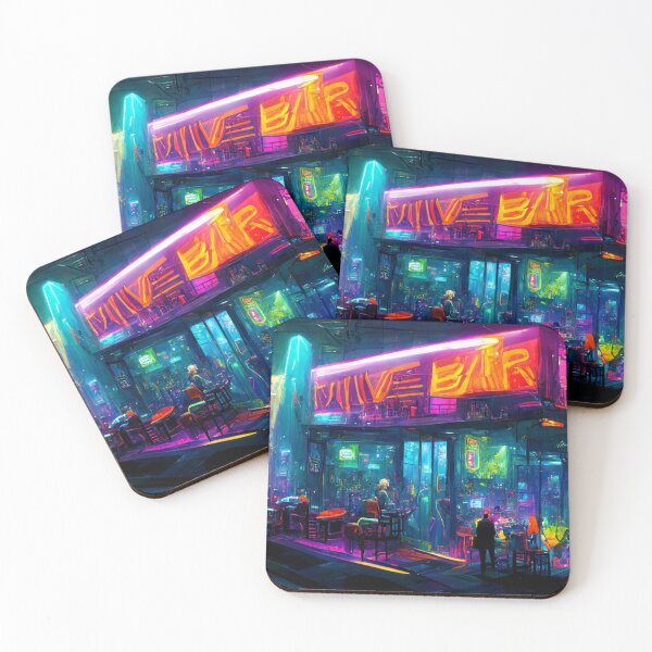 Item preview, Neon-Cyberpunk Dive Bar 2 designed and sold by Styxiann.