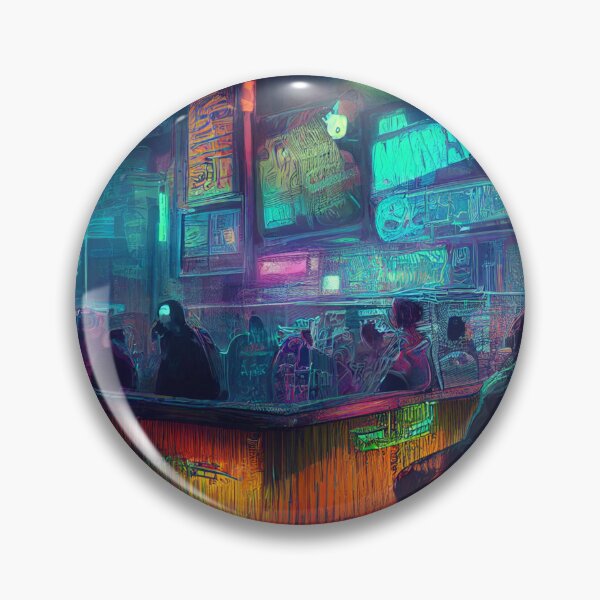 Item preview, Neon-Cyberpunk Dive Bar 4 designed and sold by Styxiann.