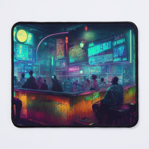 Item preview, Neon-Cyberpunk Dive Bar 4 designed and sold by Styxiann.