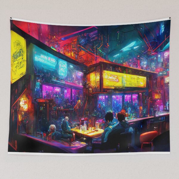 Item preview, Neon-Cyberpunk Dive Bar 3 designed and sold by Styxiann.