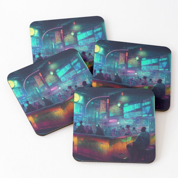 Item preview, Neon-Cyberpunk Dive Bar 4 designed and sold by Styxiann.