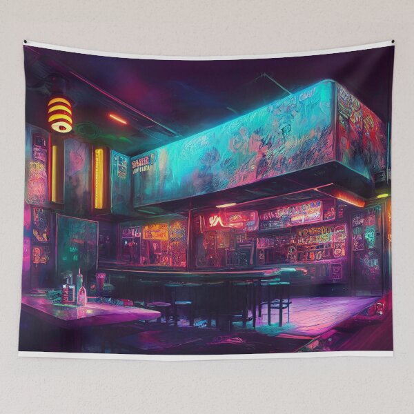 Item preview, Neon-Cyberpunk Dive Bar 5 designed and sold by Styxiann.