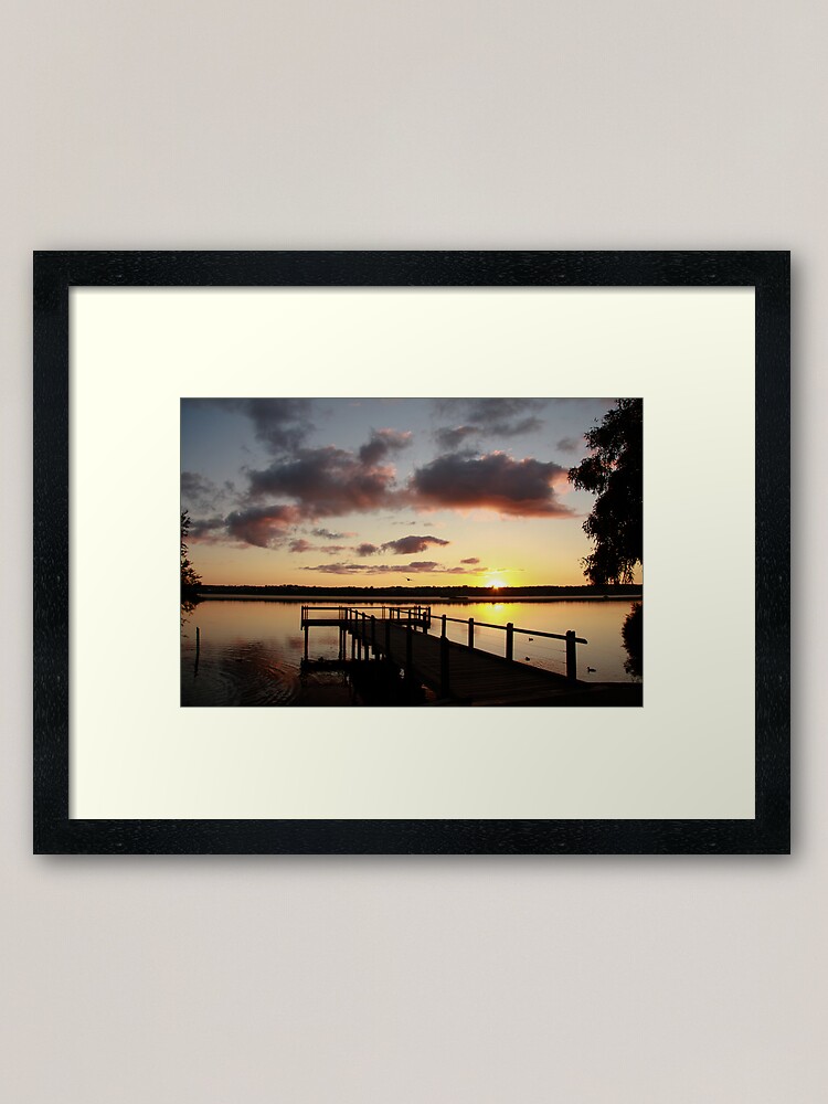 Alternate view of Sunrise over Lake Joondalup Framed Art Print