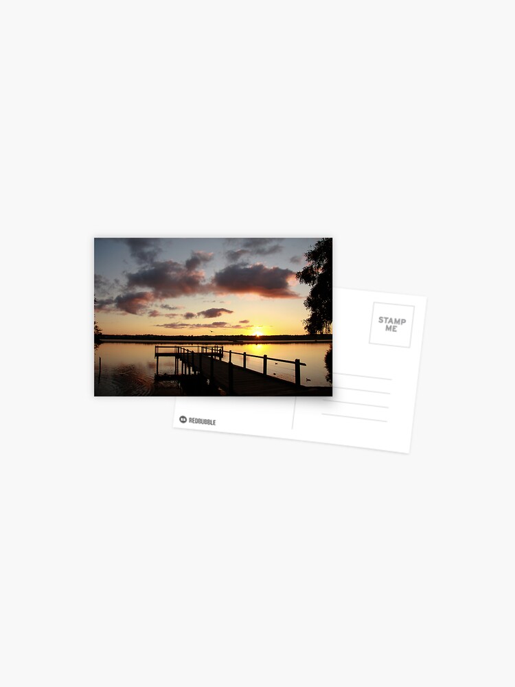 Thumbnail 1 of 2, Postcard, Sunrise over Lake Joondalup designed and sold by Andreas Koepke.