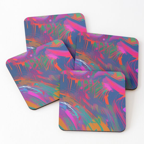 Item preview, Colorful Psychedelic Splatter Paint Design designed and sold by bandjdesigns.