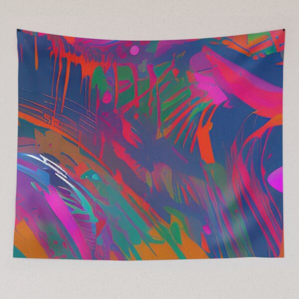 Item preview, Colorful Psychedelic Splatter Paint Design designed and sold by bandjdesigns.