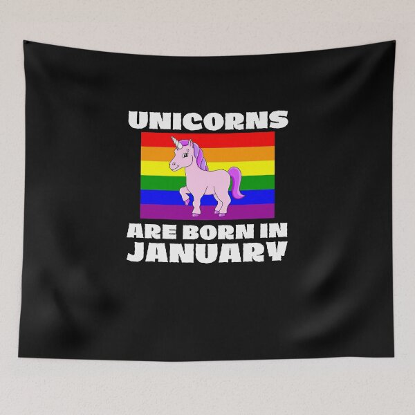 Item preview, Unicorns are born in january designed and sold by Diamaber.