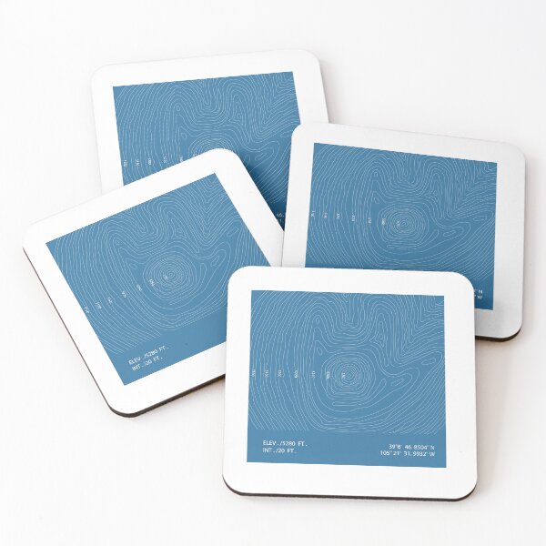 Item preview, ASL Topo Map ILY Hand Blue designed and sold by CleverILY.