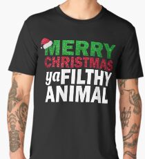 MERRY CHRISTMAS YA FILTHY ANIMAL T-SHIRT Men's Premium T-Shirt