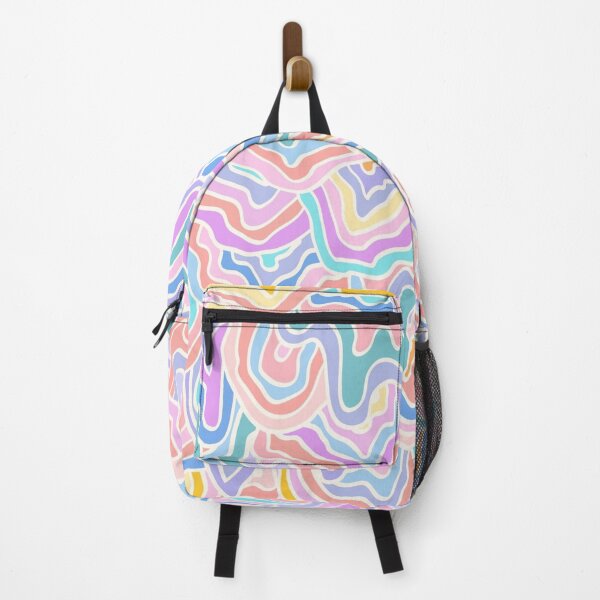 Item preview, Pastel colors psychedelic retro liquid swirl pattern designed and sold by ReneMagritteArt.