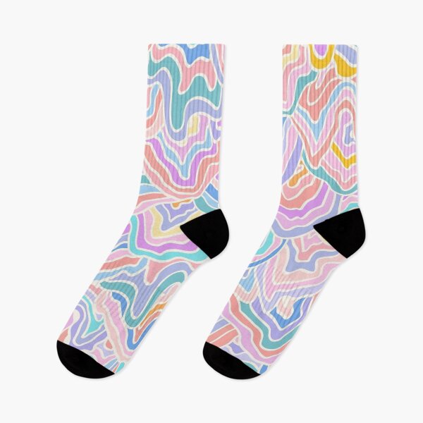 Item preview, Pastel colors psychedelic retro liquid swirl pattern designed and sold by ReneMagritteArt.