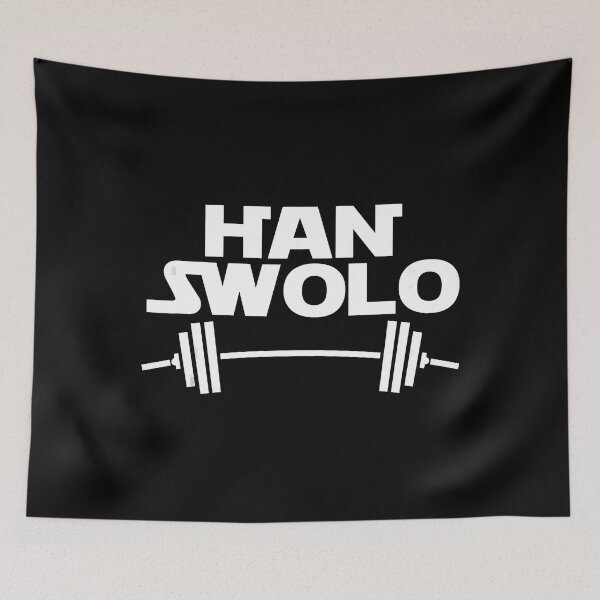 Item preview, Han Swolo Gym Weightlifting Funny designed and sold by GeorgiHeyward.