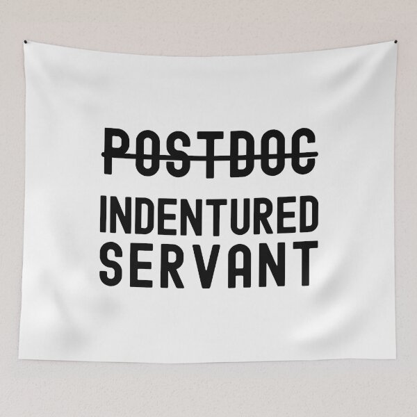 Item preview, Postdoc Indentured Servant - Funny Postdoc, Postdoc Humor, Postdoctoral Associate, Postdoctoral Fellow, Academic, Professor designed and sold by jadedscientist.