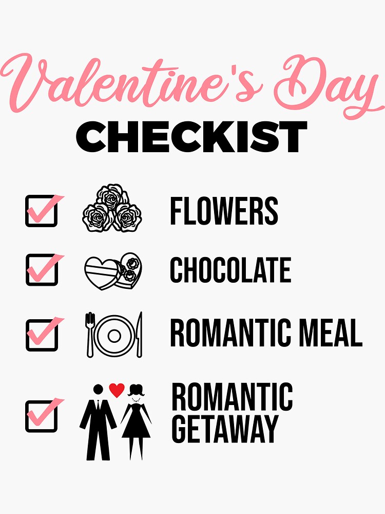 valentines day checklist for men