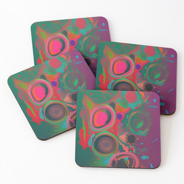 Item preview, Colorful Abstract Psychedelic Splatter Paint Design designed and sold by bandjdesigns.