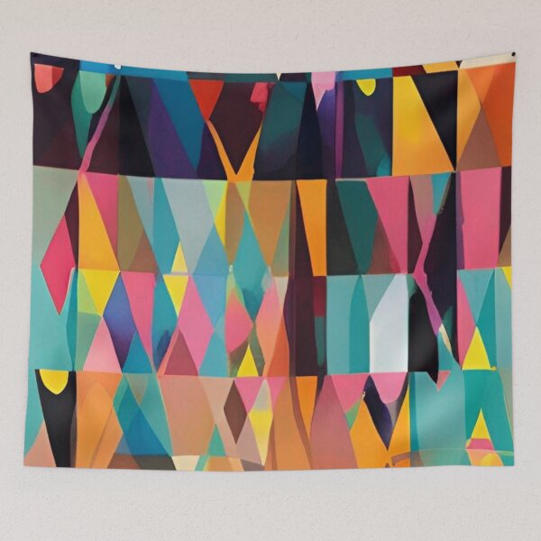 Item preview, Colorful Abstract Geometrical Pattern Design designed and sold by bandjdesigns.