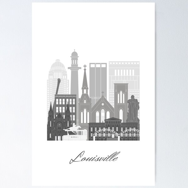 Louisville Kentucky Art Print, Louisville Decor, Cute Louisville Wall Art,  Louisville Map, Modern Louisville Gift, Travel Gift, Cityscape