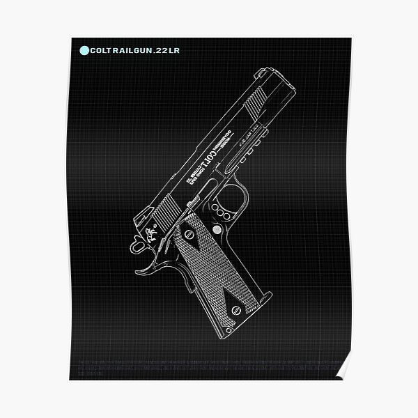 "COLT RAILGUN .22 Caliber Blueprint Gun Pistol Colt Railgun .22