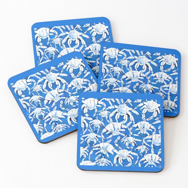 Item preview, Watercolor crab pattern, marine life sea crabs, watercolor patterns, crab designs, crab art, shellfish sea crabs designed and sold by Artsareus.