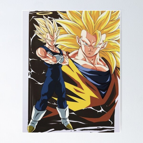 Evolution of Goku vs Vegeta Poster, Wall Art, Dragon Ball Super, DBZ GT, NEW