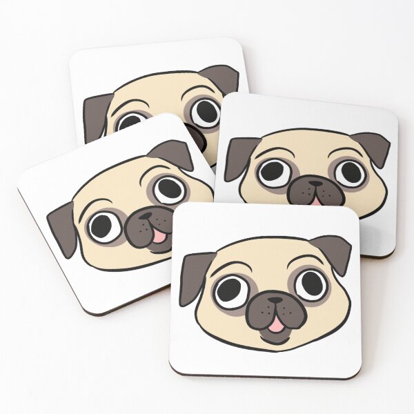 Item preview, Cute pug face illustration  designed and sold by Yarafantasyart.