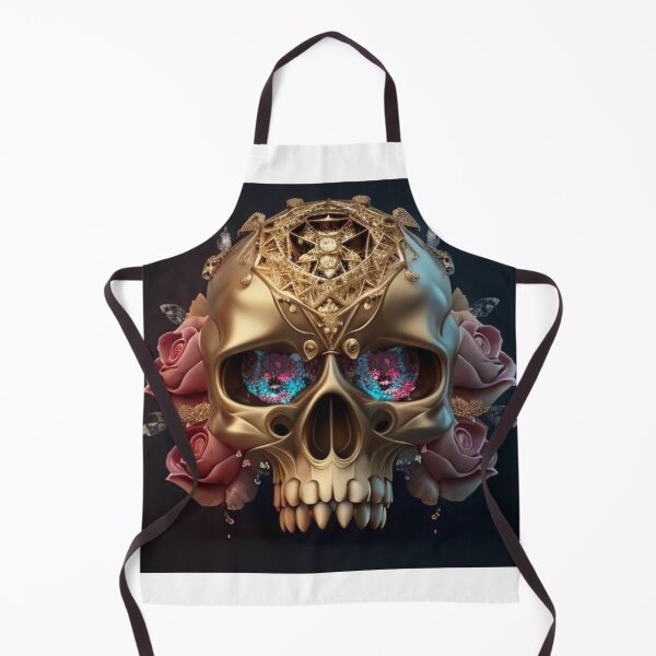 Item preview, Golden and botanic skull #002 designed and sold by Anas Xenophon.
