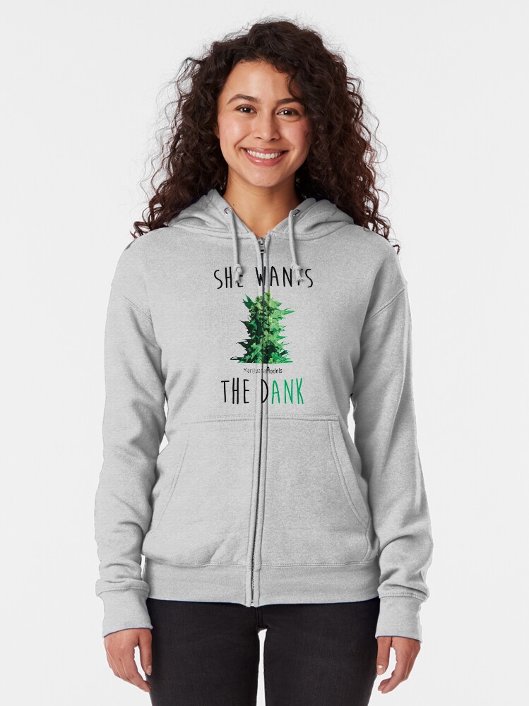 Alternate view of SHE WANTS THE Dank Zipped Hoodie
