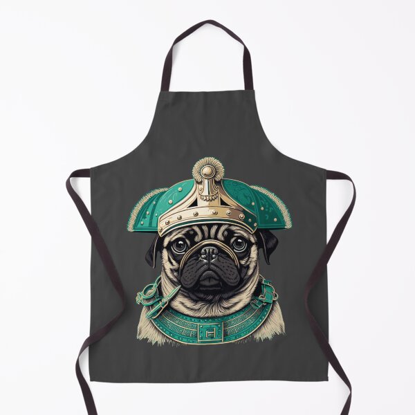 Item preview, Pug with a Middle Ages Helmet designed and sold by Bondoboxy.
