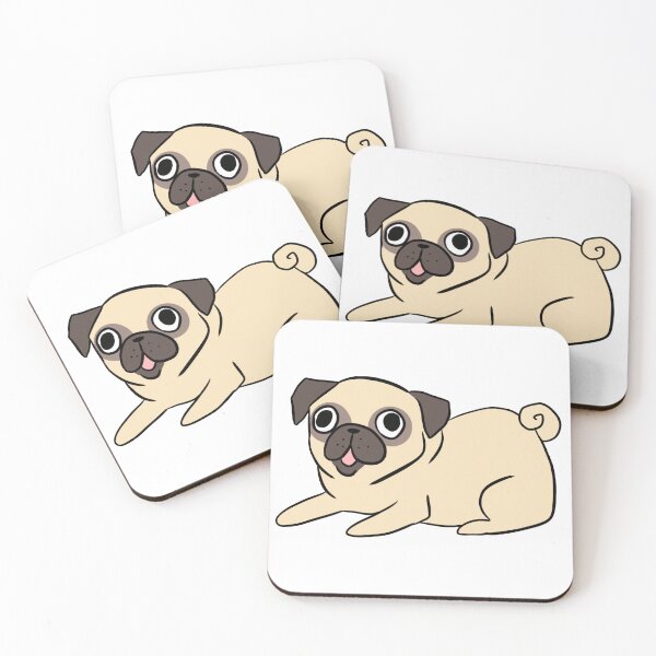 Item preview, Cute pug cartoon illustration  designed and sold by Yarafantasyart.