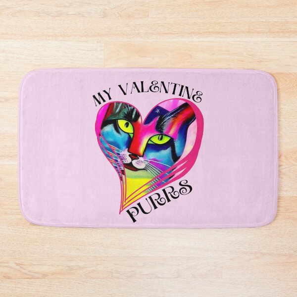 Item preview, Cat Lovers Valentine's Day My Valentine Purrs  Design for Cat Lover Collections designed and sold by tranquilbeach.
