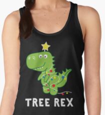 Funny Christmas Dinosaur Tree Rex Women's Tank Top