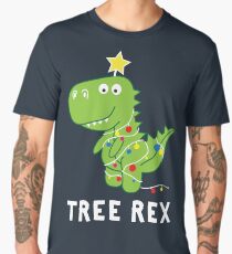 Funny Christmas Dinosaur Tree Rex Men's Premium T-Shirt