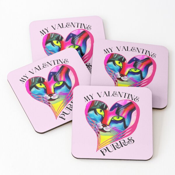 Item preview, Cat Lovers Valentine's Day My Valentine Purrs  Design for Cat Lover Collections designed and sold by tranquilbeach.