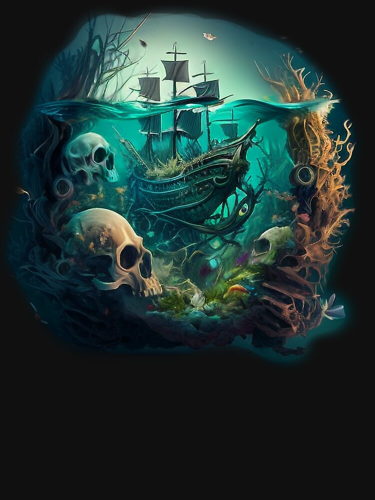 Ghost Pirate Skull T-Shirt