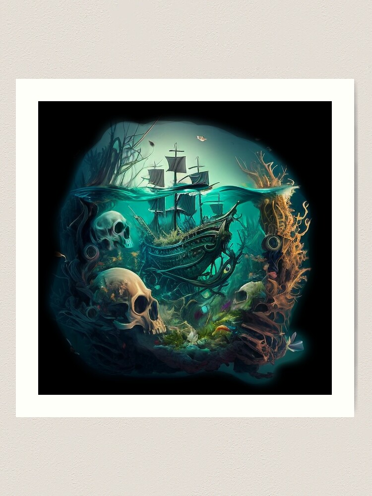 HD wallpaper: green skulls black pirate ship pirates parrots ghost