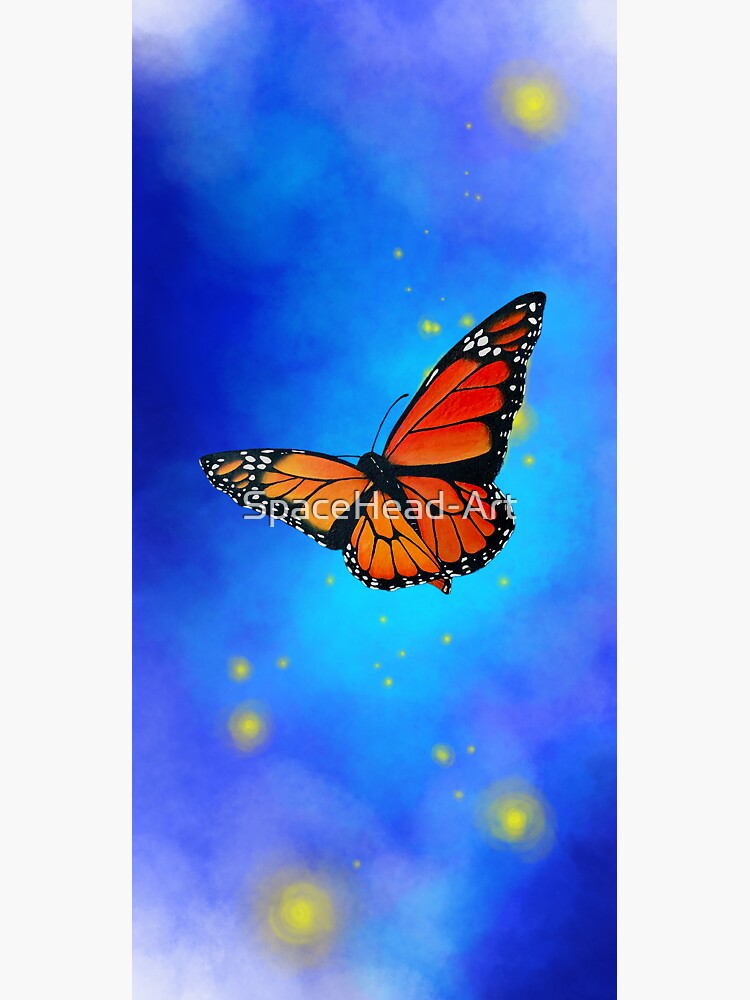 "Butterfly and lightning bugs" Sticker for Sale by SpaceHeadArt