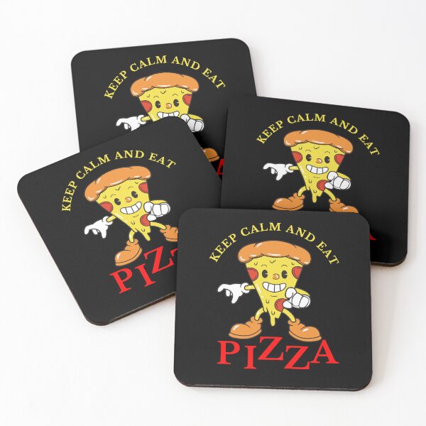 Item preview, Keep Calm And Eat Pizza Funny Food Sayings designed and sold by Hussain Shirts.