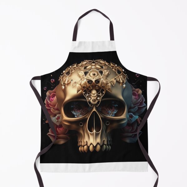 Item preview, Golden and botanic skull #005 designed and sold by Anas Xenophon.