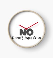 Won't Back Down, Tom Petty, Word Cloud Design, I Won't Back Down Clock