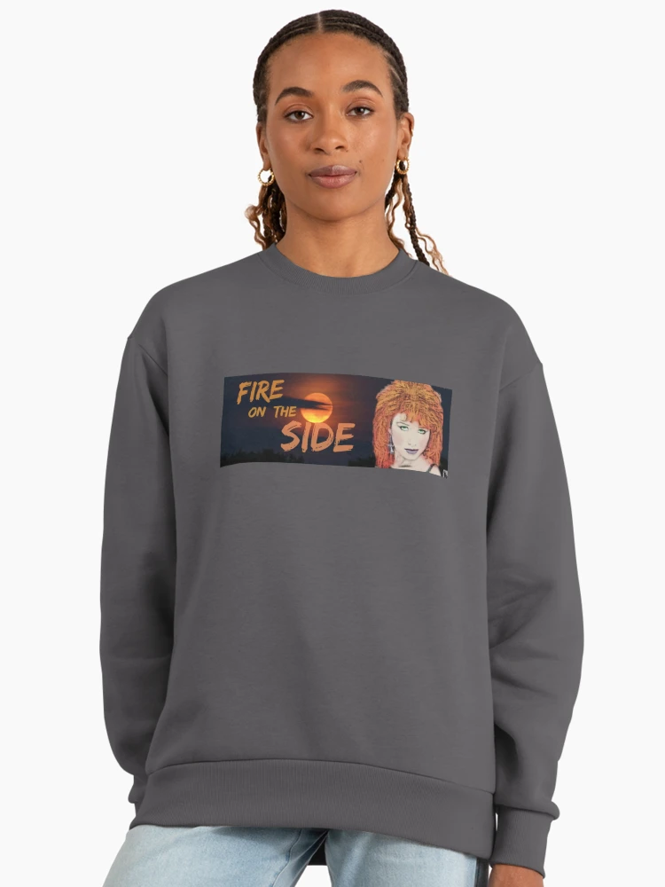 Thumbnail 3 of 6, Premium Oversized Sweatshirt, Fire On The Side  designed and sold by RabbitWithFangs.